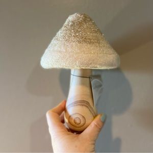 NIB Wood and Felted Wool 8” Mushroom Decor